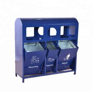 Wholesale Heavy Duty Outdoor Garbage And Recycling Bins With Sandblasting Zinc Spraying Finish from china suppliers