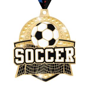 Wholesale Customized Embossed Stock Soccer Awards Medals for Large Purchases from china suppliers
