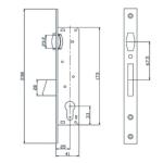 135-25 Black Painting Lentry Door Security Locks With Latch / Round Ball