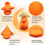 Casual Sporty Style Warm Puppy Dog Cloth Thickened Soft Solid Color Pet Hoodies
