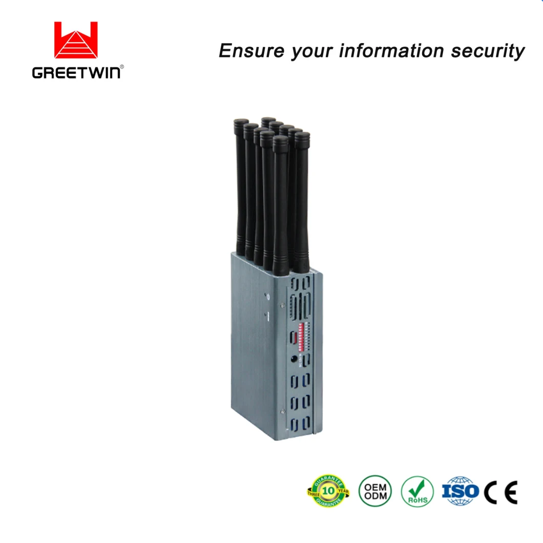 10 Channel Handheld Jammers WiFi and 3G 4G LTE Mobile Phone Signal Jammer