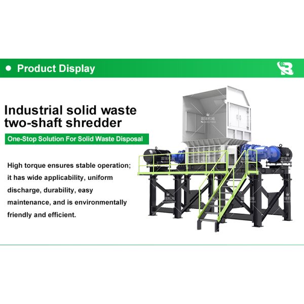 Heavy Duty Double Shaft Shredder for Industrial Solid Waste & Mixed Waste Recycling