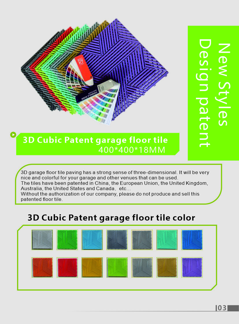 Green Interlocking Garage Floor Tiles Stain Resistant Garage Flooring Squares