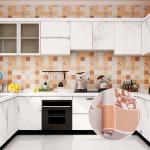 PVC Self-Adhesive Wall Sticker for Bathroom Waterproof Kitchen Countertop
