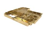 Aluminum LY12 Aluminum CNC Turning Parts Microwave Cavity Gold Plating