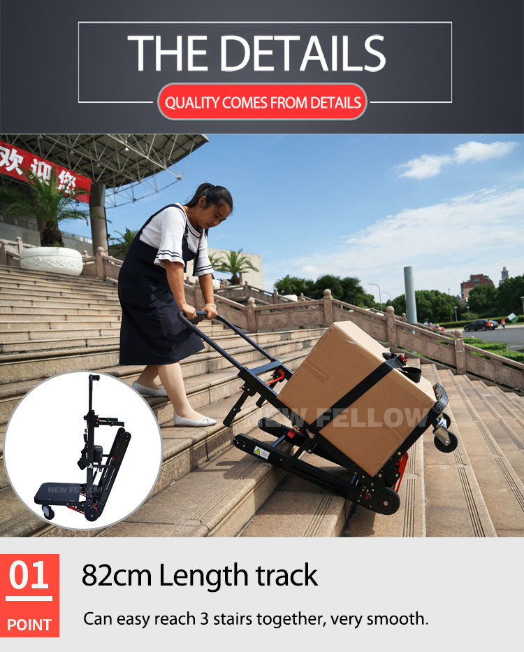Durable Black Color Stair Climbing Trolley For Cargos , Stair Walker Trolley