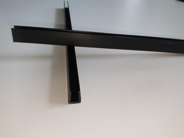 Black PVC Supermarket Profile Production Line Single Screw Extruder Profile