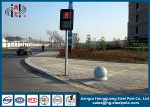 Wholesale Hot Roll Steel Traffic steel light poles , Traffic Light Post for Crosswalk from china suppliers