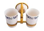 Double Tumbler Holder Bathroom Accessory / Bathroom Supplies Easy Install