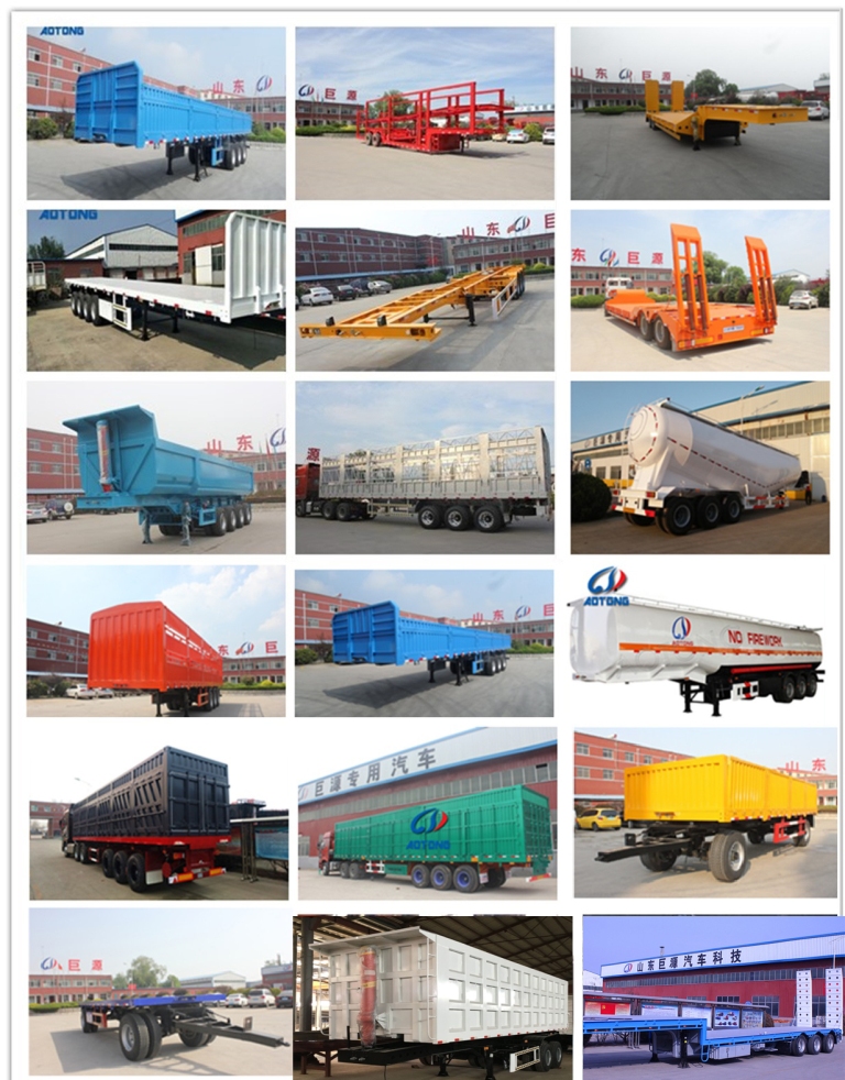 3 Axle Cargo Transport Truck Trailers for Cattle Carrier Steel Farm Fence Semi Trailers