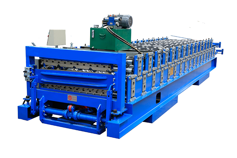 Roof Panel Double Layer Roll Forming Machine , Roof Tile Manufacturing Machine