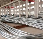 Blue Powder Coated Highway Light Steel Pole 12m once forming without slip joint