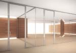 Conference Room Decorative Aluminum Clear Glass Sliding Partition Walls