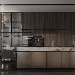 Modern Solid Wood Veneer Complete Whole House Furniture Wood Kitchen Cabinet Set