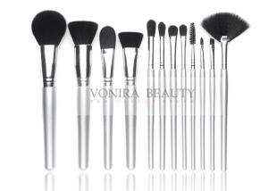 Wholesale Best Natural Hair Mass Level Makeup Brushes Glitter Silver Handle from china suppliers