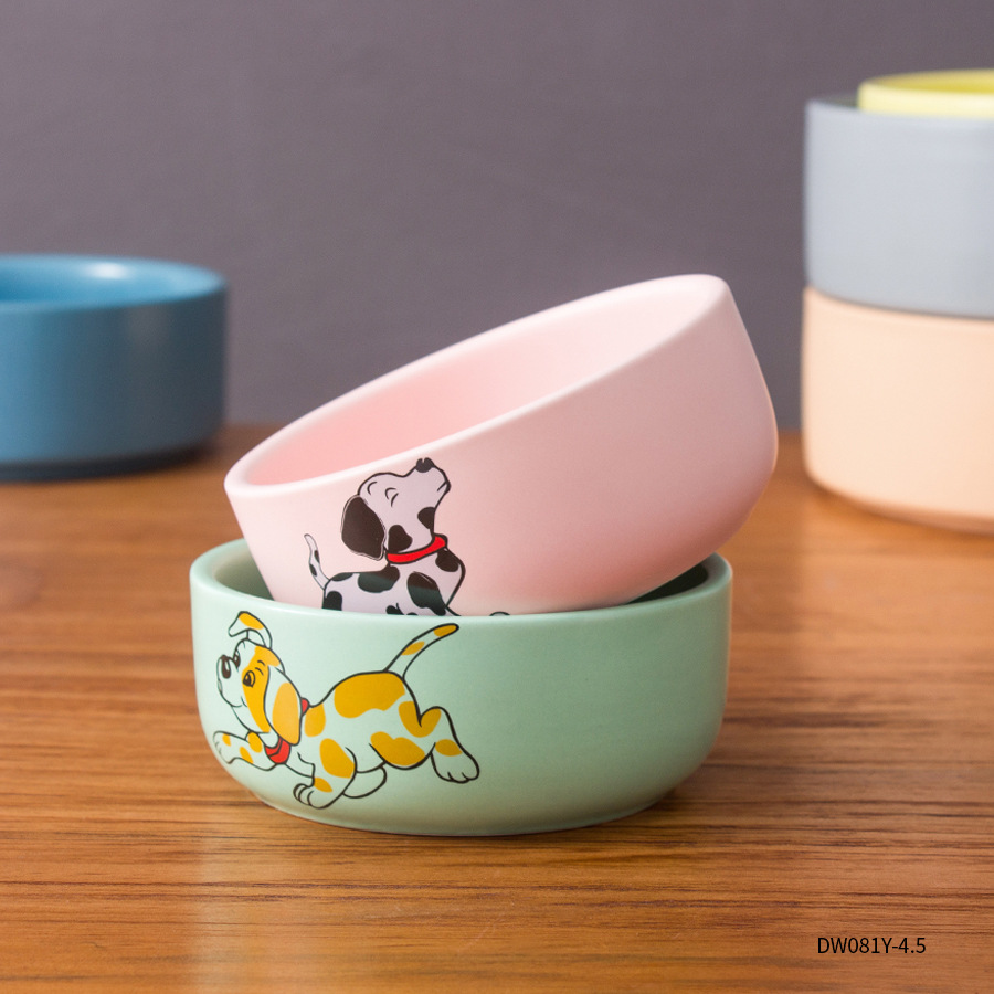 Customized Ceramic Pet Bowl Feeders For Small Animal Food Water Sustainable