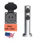 Stainless Steel Outdoor Garden In-ground Lawn Electrical Power Sockets Outlet