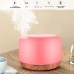 12W Portable Small Size 300ml Wood Grain Ultrasonic Air Humidifier Aroma