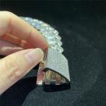 18mm Vvs Moissanite Hip Hop Cuban Chain Bracelet Claw Setting 925 Sterling