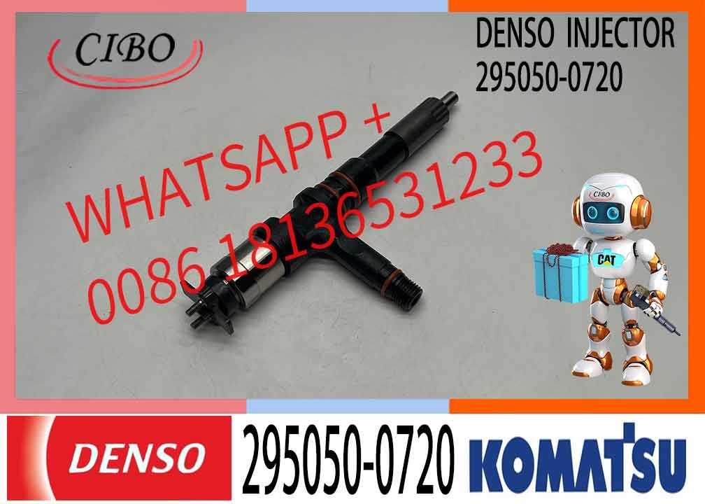 DENSO Diesel Fuel Injector 295050-0720 6252-11-3100 For Komatsu SAA6D125E-6A/6B/7A Engine