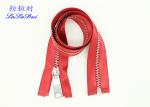 High End High Polished Metal Separating Zipper Red Tape Customized For Coveralls