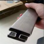 high quality 304 316 stainless steel round slotted tube and SS pipe for glass