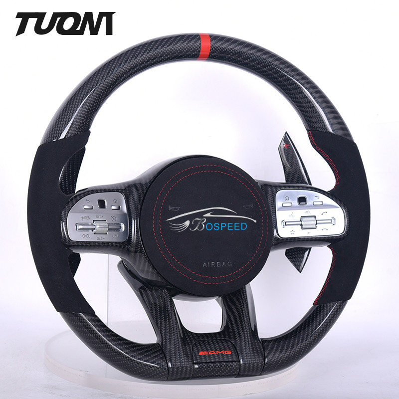 Alcantara Carbon Fiber Steering Wheel Mercedes - Benz A45 W205 W166 W716 W204 Glc Gle