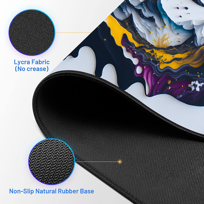 Non Slip Personalized Full Desk Large 40 X 90Cm Mouse Pad For Gaming With Round Shape