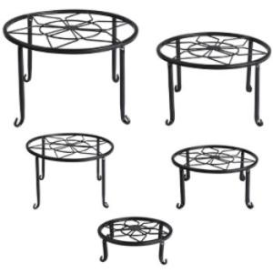 Wholesale Modern Design Black Iron Plant Stand for Indoor Outdoor Plants 5mm Thickness Rustproof from china suppliers