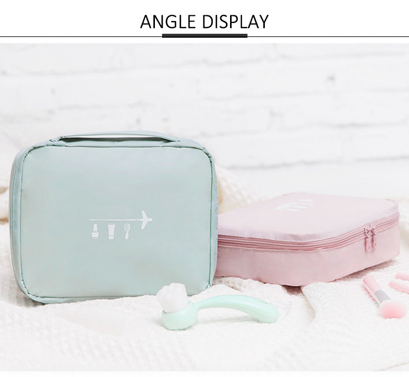 Protable Polyester Waterproof Custom Logo Cosmetic Bag Travel