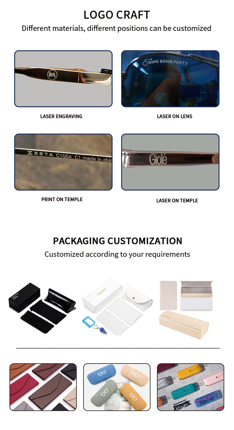 Fashion Glasses Frames Custom Designer ODM Eyeglasses For Unisex