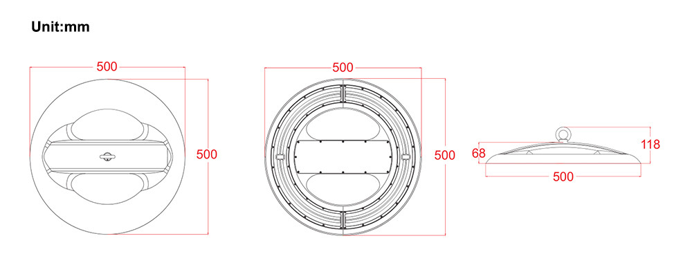 High Power Led High Bay Lamps With 240watt Light Source 3030 for lumileds Waterproof IP66