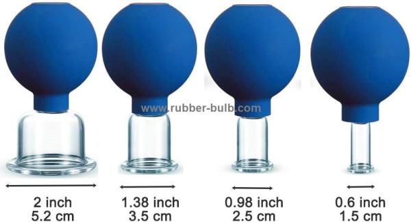 4 Pieces Glass Facial Cupping Set-Silicone Vacuum Suction Massage Cups Anti