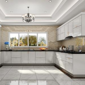 Wholesale Slate Premade White Color Kitchen Wall Cupboards Cabinets L Shaped from china suppliers