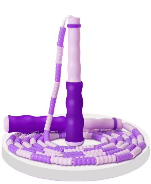Purple Color Unisex Bamboo Indoor Skipping Rope Exercise Skipping Rope For Kid