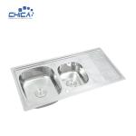 CH10050D Topmount Kitchen Sink Large and Small Double Bowl Stainless Steel Press