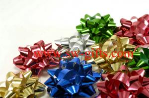 Wholesale Gift Wrapping Star Ribbon Bow for Christmas/Holiday Gold Metallic Star Ribbon Bows from china suppliers
