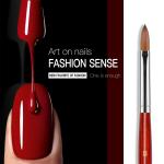 Kolinsky Acrylic Nail Brush Art Hidi Red Wood Handle With Different Sizes