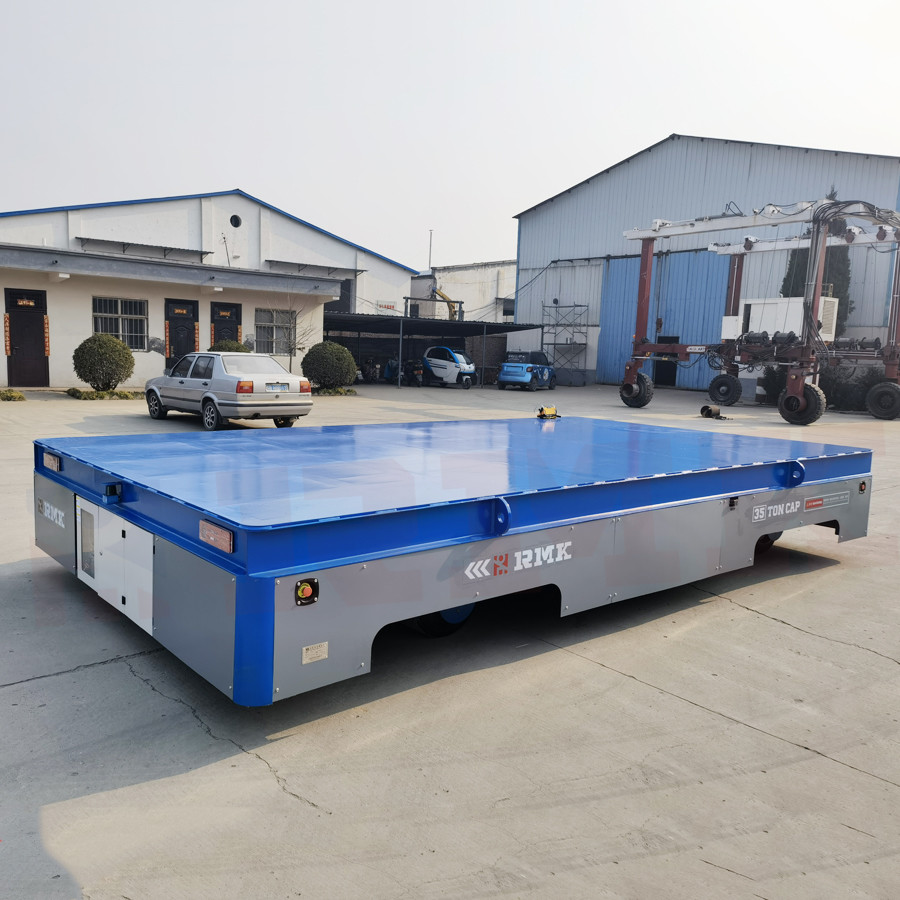 Steel Coil Motorized Transfer Trolley Steerable 30 Tons