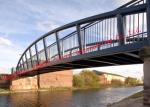 High Wind Resistance Steel Truss Pedestrian Bridge Galvanized Surface Treatment
