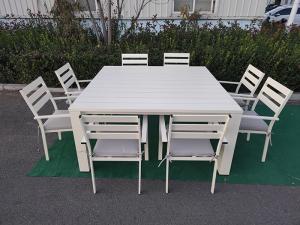 Wholesale 8 Person Bsci Odm Garden Furniture Folding Table And Chairs Aluminum Outdoor Assembled from china suppliers