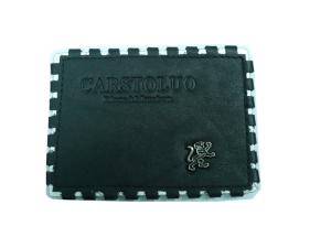 Wholesale OEM Promotional Black Embossed Leather Patches / Labels Die Cast Nickel Free Plating from china suppliers