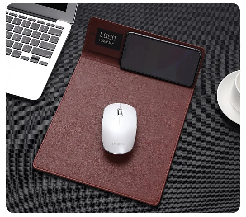 Originality Led Logo Wireless Charger Mouse Pad Custom Printed Personalized Gifts
