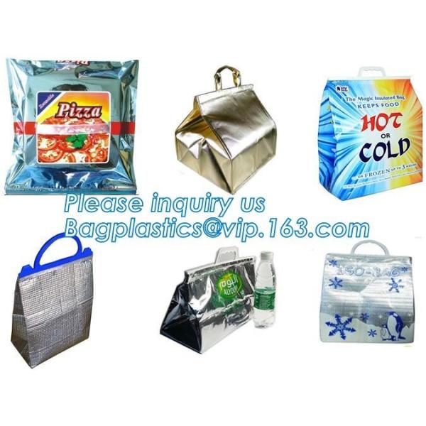 Outdoor square aluminum foil food thermal freezer cooler lunch insulation bag,Foil Cooler Bag Thermal Bag for Fruit Choc