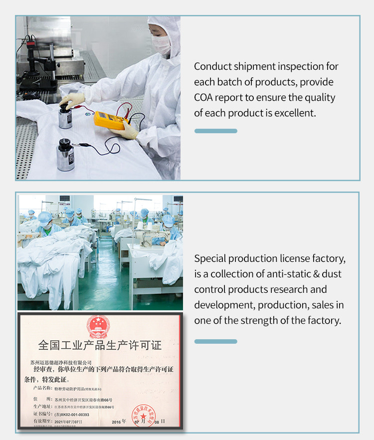esd Smock Lint Free Antistatic Garment Dust Prevention Garments Cleanroom Anti Static Clean Room Wear