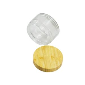 Wholesale 200g Glass Cream Jar With Bamboo Lid for Product Body Butter in any color you want from china suppliers
