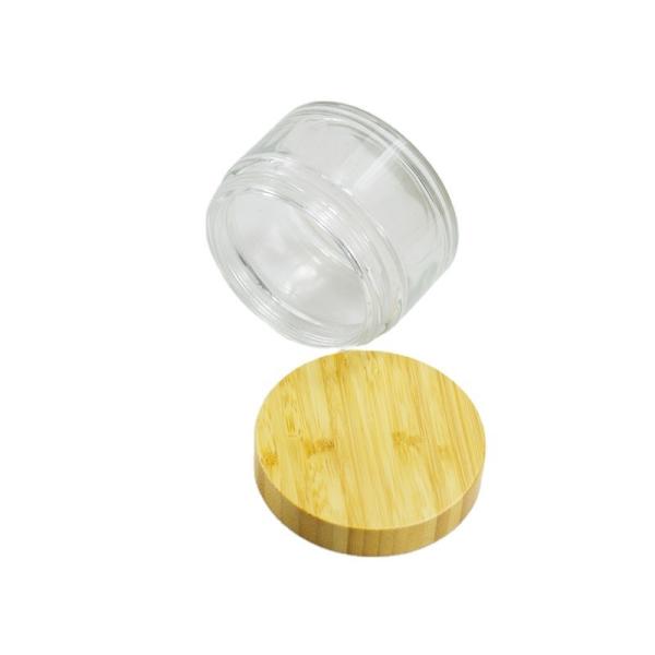 200g Glass Cream Jar With Bamboo Lid for Product Body Butter in any color you