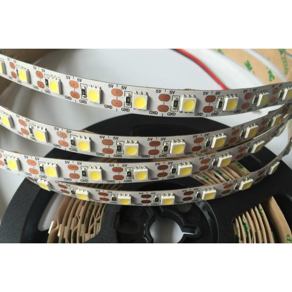 Low Voltage 20lm - 22lm 5050 SMD Colour Changing Led Strip Lights , 14.4W/M