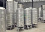 Round Insulated Stainless Steel Water Tank / 304 Cold Water Storage Equipment