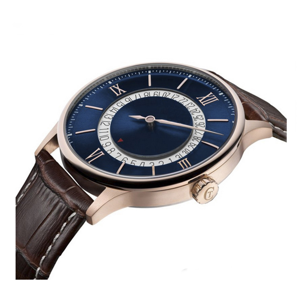 Fashion Genuine Leather Quartz Wristwatch，High Quality OEM Wrist Watch ,Men's Wrist Watch Stainless Steel Caseback